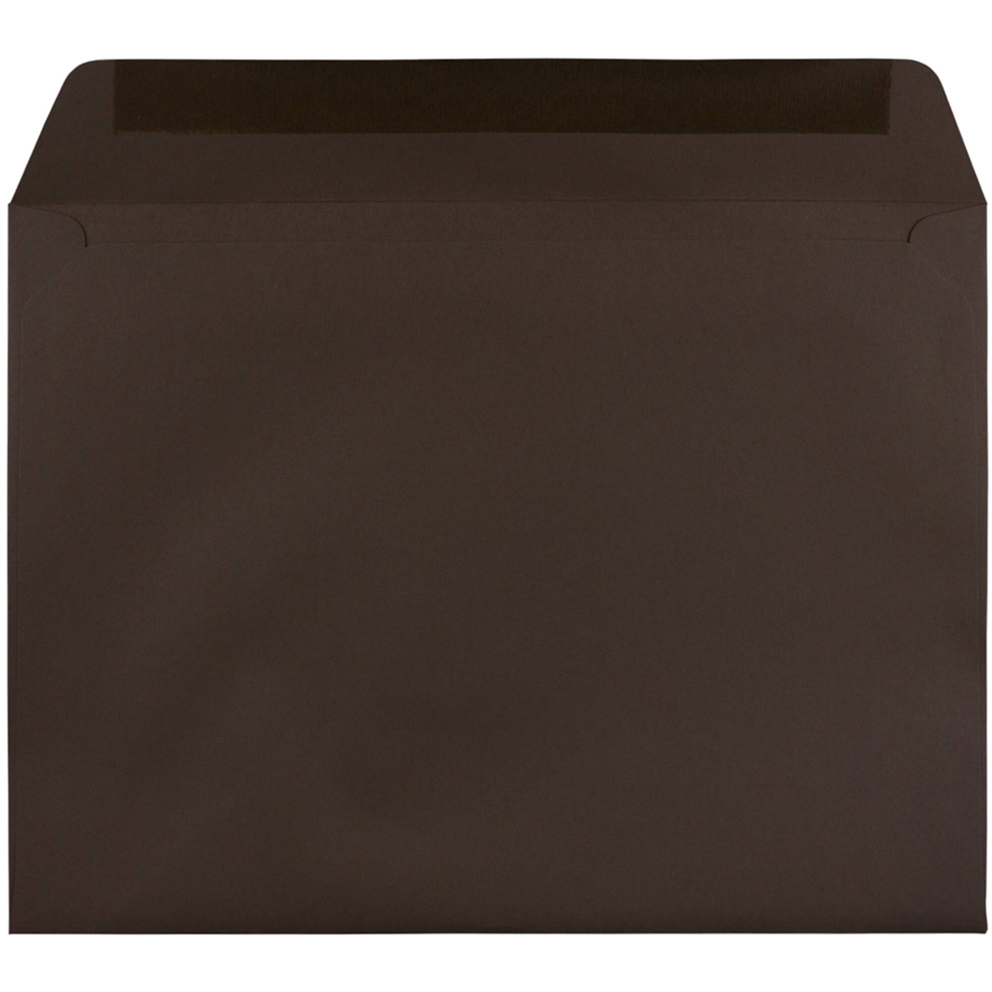 JAM Paper 9.5x12.62 Chocolate Brown Premium Booklet Envelopes 50ct.